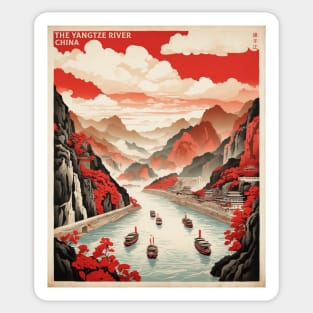 Yangtze River China Vintage Poster Tourism Sticker